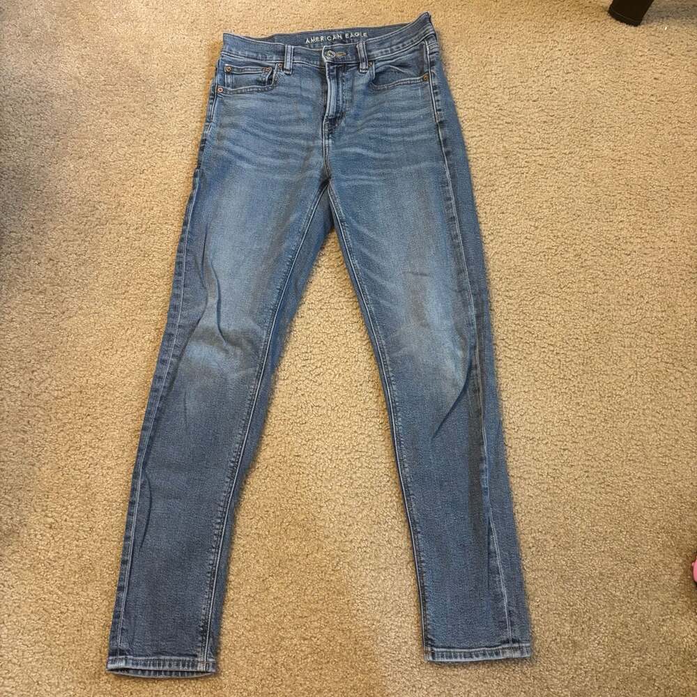 American Eagle Stretch Slim Straight Jeans Medium Wash